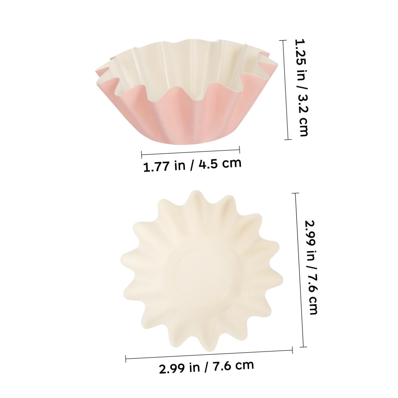 OUNONA 5 Series Revestimientos Para Magdalenas Anfitriona Pequeño Envoltorio De La Magdalena Envoltorios Moldes Para Cupcakes De Fiesta Cupcake Forling for Wedding Papel Rosa 100 Piezas*5