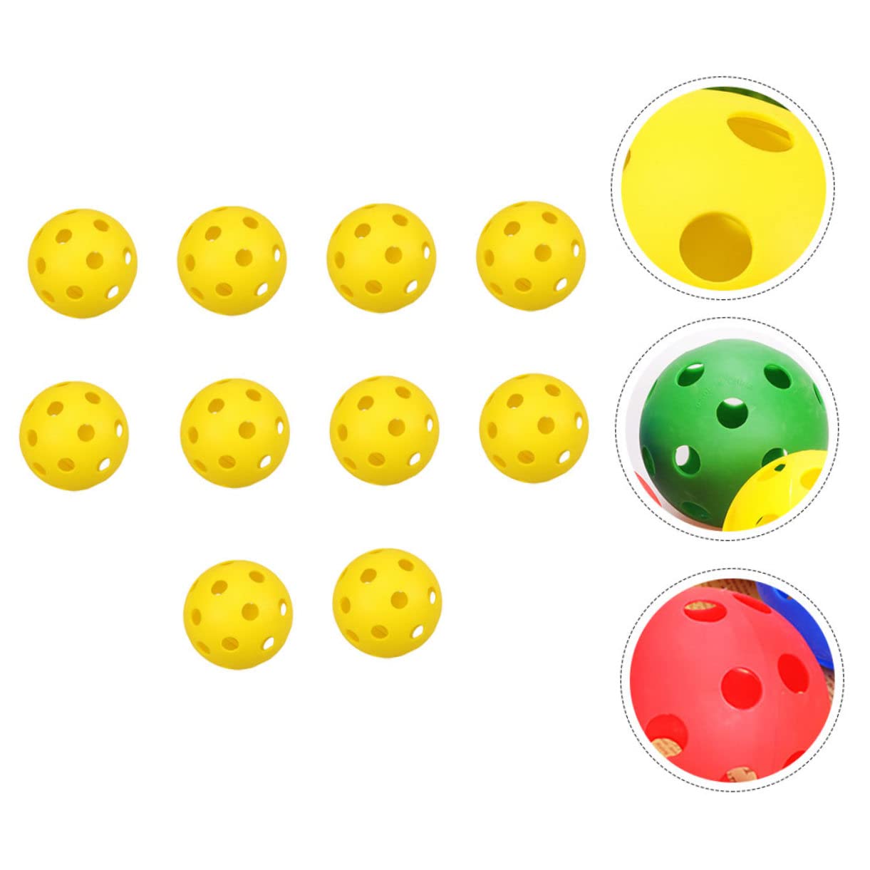 BESPORTBLE 100 Uds Pelota De Golf De Entrenamiento Bolas Huecas Poste De Empuje para Interior Pelotas De Práctica De Bateo De Golf para Interior a De De Entrenamiento as