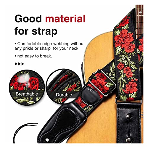 BIPROS Sangle de Guitare avec 6 médiators 2 serrures for Basse de Guitare Acoustique électrique (Color : Purple) - Les Beatles, Paul McCartney, John Lennon, RIngo Starr, George Harrison BIPROS Sangle de Guitare avec 6 médiators 2 serrures for Basse de Guitare Acoustique électrique (Color : Purple) – Image 6