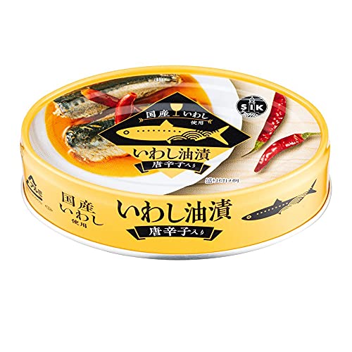 信田缶詰 国産いわし油漬け唐辛子入り 100g×8缶