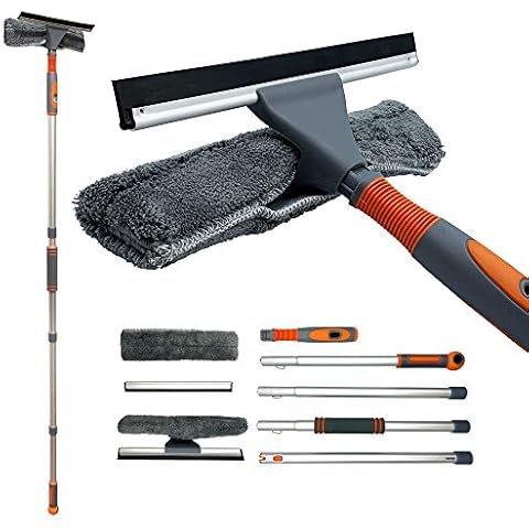 Professional Window Cleaning Kit with Extendable Pole Cover