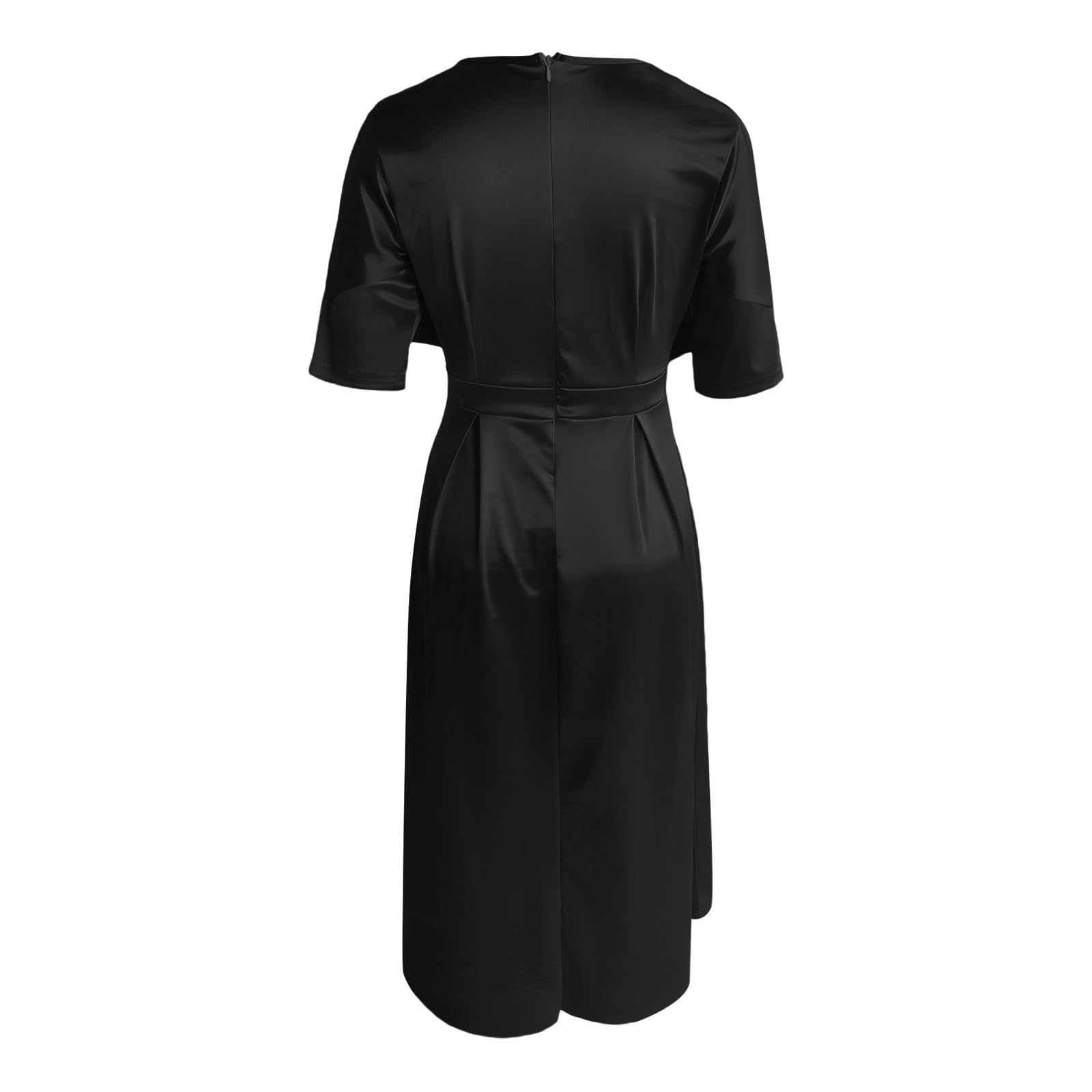 Elegancka Dopasowana Sukienka Krótkim Rękawem – Midi Dla Panny Młodej/pana Młodego: