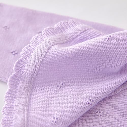 Little Girl's Casual Round Neck Long Sleeved Slim Fit Ruffle Edge Open Front Cardigan Toddler Shawl Cover Up4
