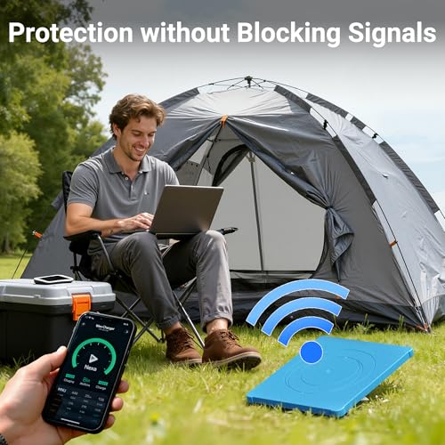 Image of DAIERTEK Starlink Mini Protective Cover, Blue Silicone Case | Waterproof, Anti-Scratch, Fits Roof, Car, RV, Truck, Trailer