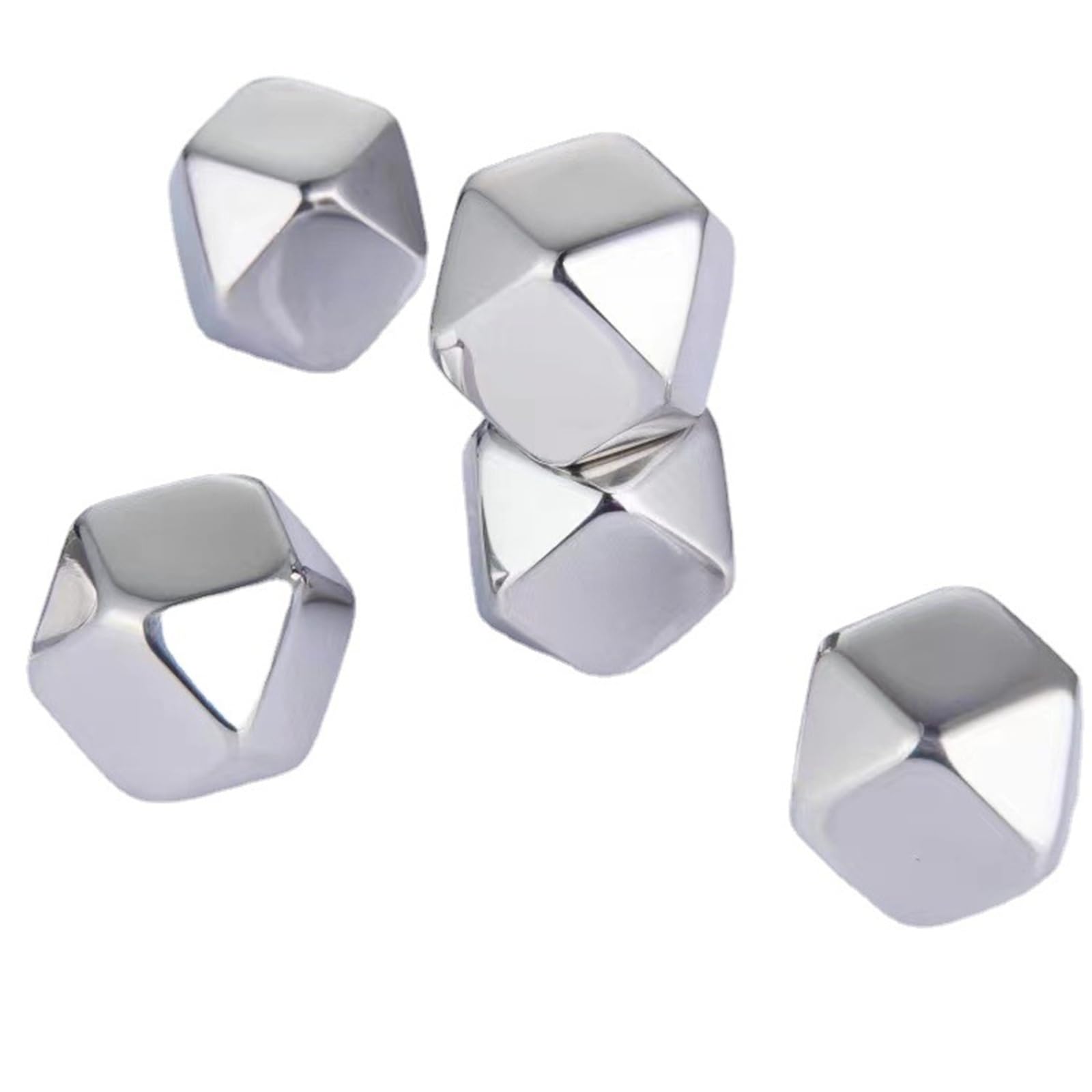 Barware Whiskey Stones 8PCS Stainless Steel Whiskey Stones for Home Party Reusable(M)
