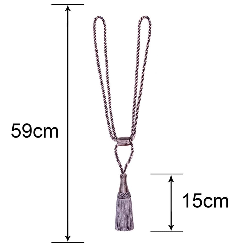 Générique 2 Pcs/Sac Rideau Embrasse Glands Boule Suspendue DIY Chambre Accessoires Cravate Corde Simple Gland Bandage Décoratif (Couleur : A, Taille (A comme Le Montre l'image)
