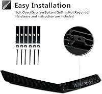 Vista 5 de Rejilla de parachoques delantera negra para Chevy Camaro SS V8 2010-2013 inserto de aluminio inferior para 2011 2012 SS V8 solo