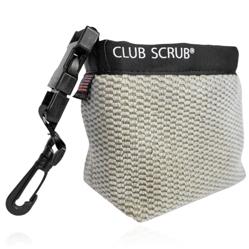 Image of Club Scrub Golf Club and Golf Ball Cleaning Bag, Waterproof Clean Face Technology Liner, Detachable Clip, Machine Washable, Cleans Club Grooves, Dry Exterior (Neoprene or Microfiber Option Available)