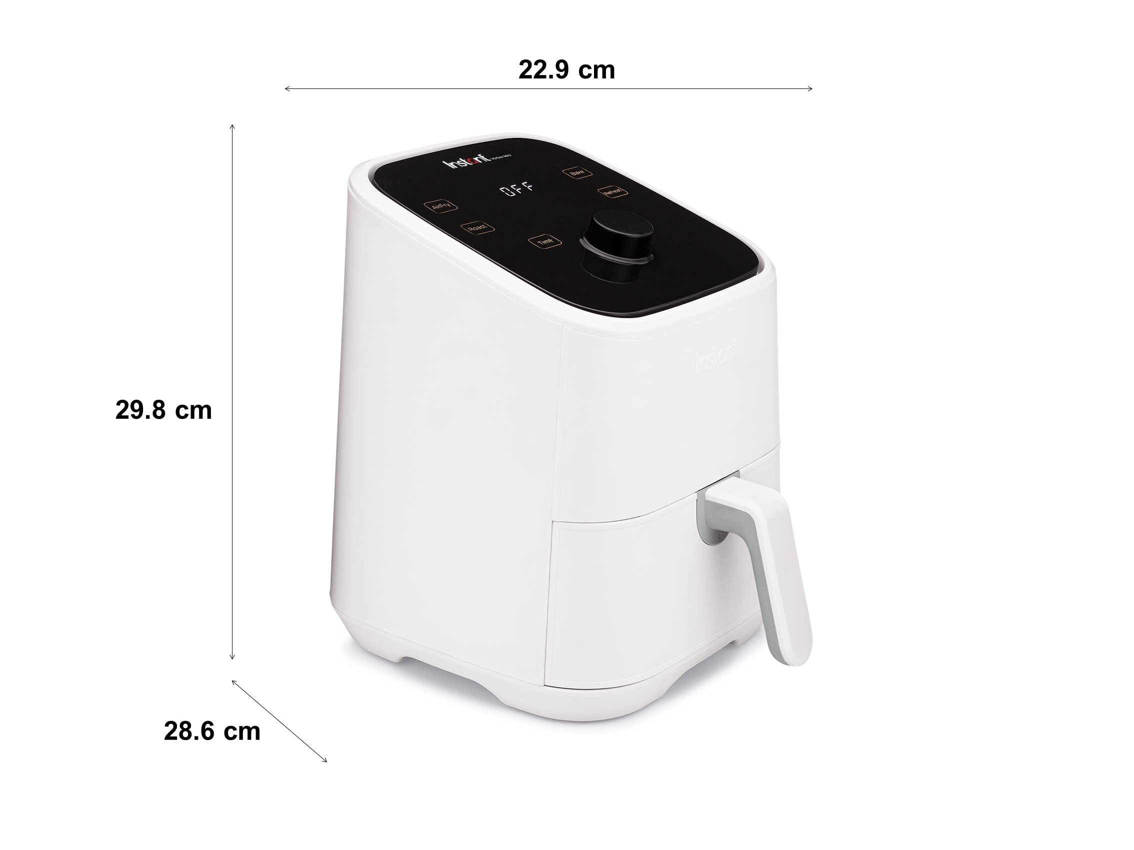 Instant Brands Vortex Mini 4-in-1- Heißluftfritteuse 1300W 2L mit Bratpfanne & Minibackofen - Gesundes Heißluft-Frittieren, Backen, Braten und Speisewärmer
