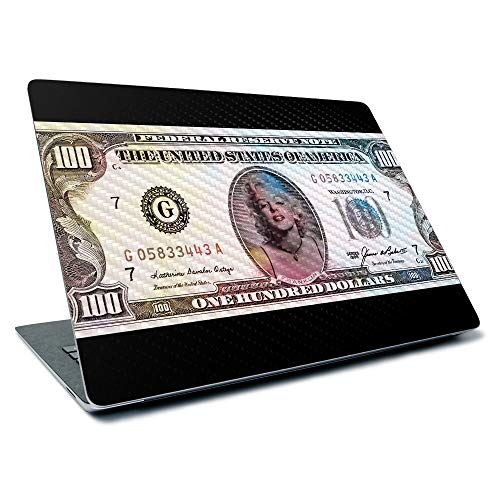 Image of MightySkins Carbon Fiber Skin for Microsoft Surface Laptop 3 13.5 inch (2019) - Monroe Currency | Textured Carbon Fiber Finish | Easy to Apply, Remove, and Change Styles | Made in The USA