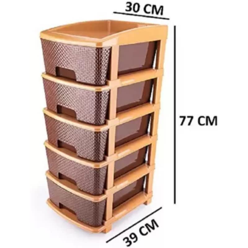 Image of Drumstone Plastic Free Standing Chest of Containers, Kitchen Rack