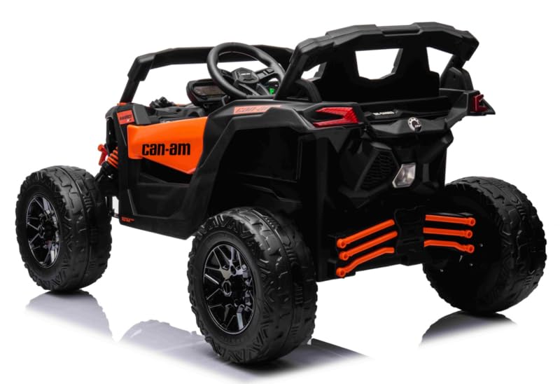 Buggy 24V Can-Am Maverick 1 Plaza, 4x4 (Motores 200W), Cuero, Mp4 TV, RC. Full Option - INDA37-LI-CA003rs (Naranja)