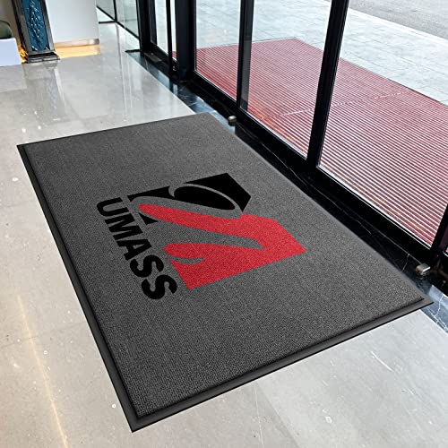 MAOVOT Custom Commercial Door Mats Carpet Personalized Logo Text Entryway Rug with Non-Slip Rubber Backing Indoor Doormat 3' x 4'