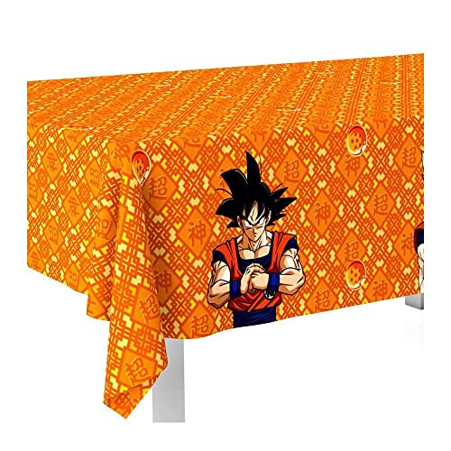 Conver Party - Mantel Plástico Dragon Ball - Decoración Cumpleaños Dragon Ball - Artículos De Fiesta - Fiestas Infantiles, Celebraciones Y Cumpleaños - 1 Unidad - 120x180 Cm