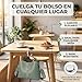 Imagen de SAGATUS Bolso Bandolera Mujer Cuero PU con Correa Ancha Ajustable y Colgador de Mesa Bolso de Hombro Pequeno Elegante con Colgante Mariposa