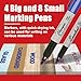hycodest Permanent Markers Black Marking Pen Fine Tip Oil-based Drawing Pen Quick Drying Ink for Most Surfaces, Applicable to All Series of Hello My Name Is Stickers (12 Mix Pens)