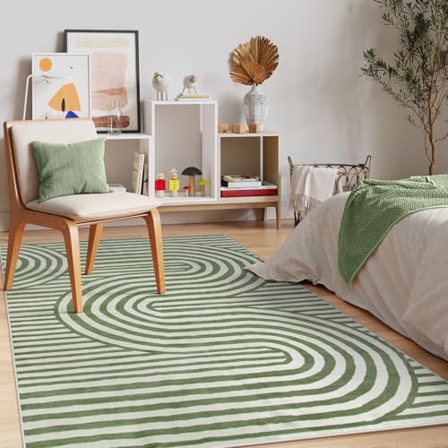Tapete decorativo ultrasuave verde 5x7 ft miniatura 2