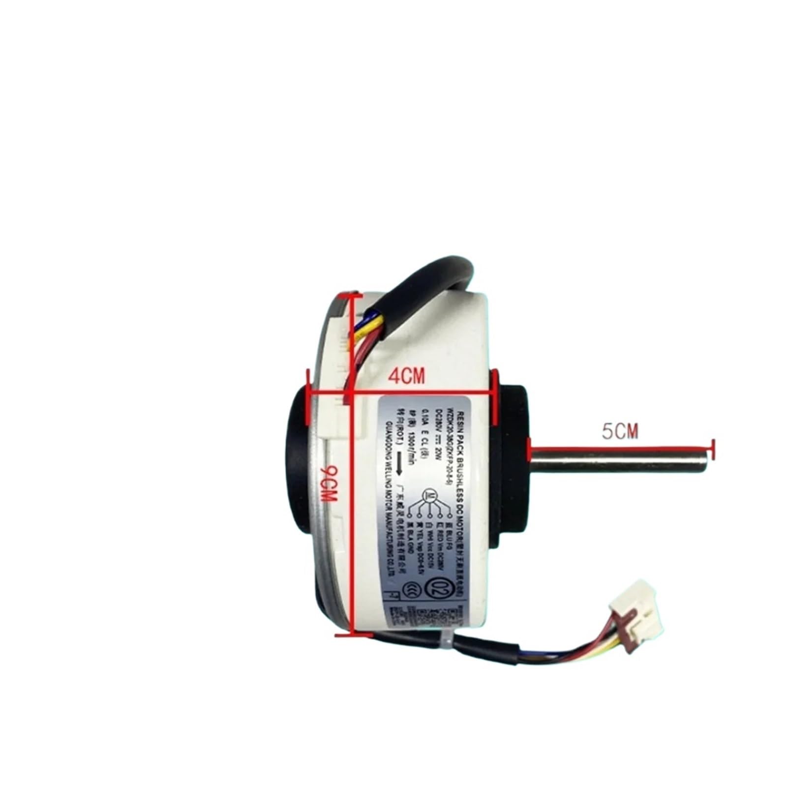 Motor de Ventilador de CC sin escobillas for Aire Acondicionado WZDK20-38G (ZKFP-20-8-6), 20 W, for Uso doméstico.