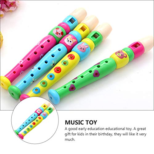 Tomaibaby 2 Stuks Kleine Houten Blokfluiten Kleurrijke Piccolofluit Voor Kinderen Peuters Leren Ritme Muziekinstrument… - Image 7