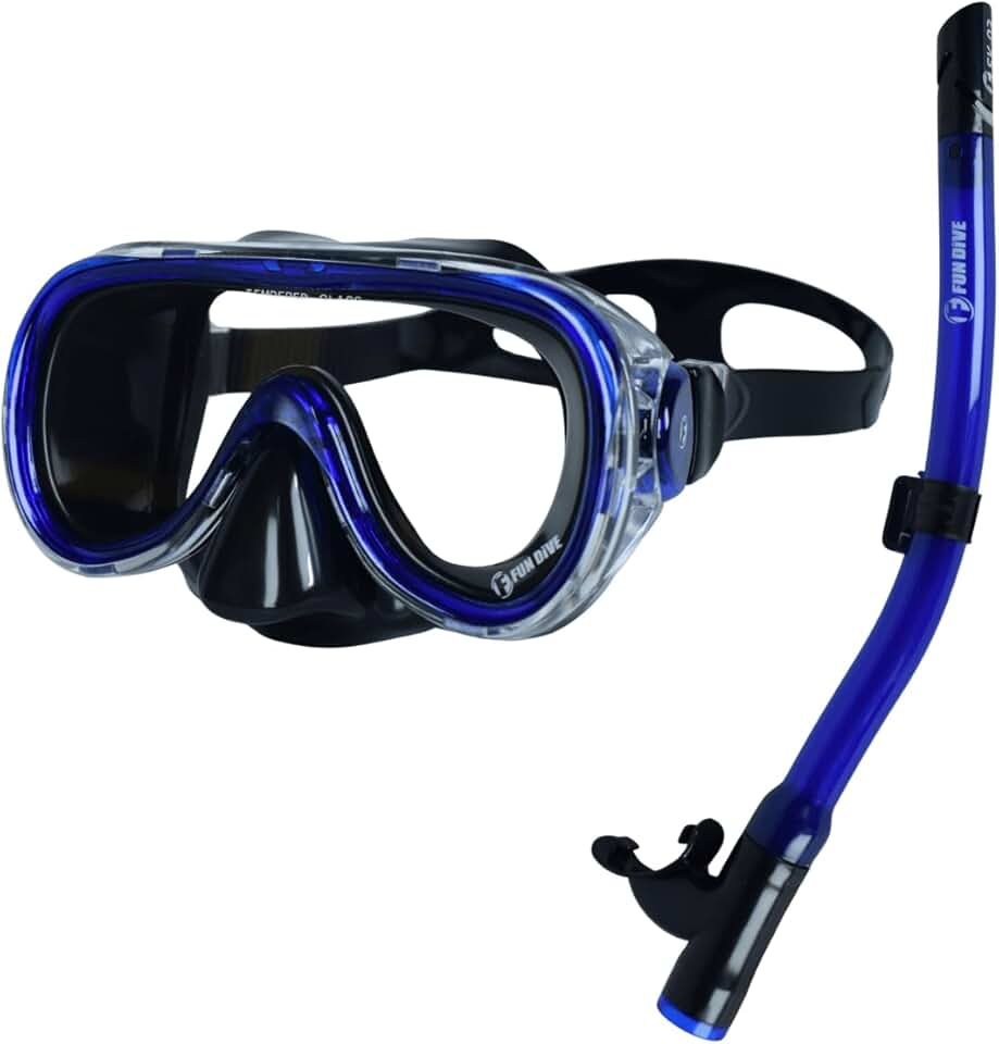 Kit de Mergulho Búzios Infantil, Máscara e Snorkel, Preto e Rosa, PVC Macio, Vidro Temperado, para Crianças 8-15 Anos, com Válvula de Esgotamento