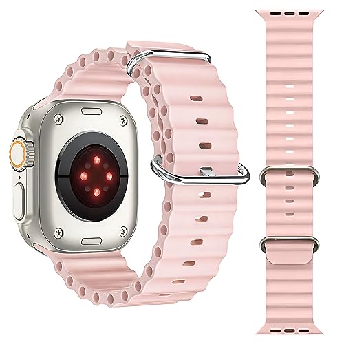 KACA Silicone Smart Watch Band Strap for iWatch Series SE 8 7 6 5 4 3 2 1 Compatible with Apple Watch 41mm 40mm 38mm (Pink) (B0CWTWRBPY) Amazon Price History, Amazon Price Tracker