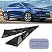 Cuymoap 2 PCS Car Hood Air Vent Stickers, Airflow Shark Spoiler Decorative Cover with Reflective Film, Self-Adhesive Waterproof Hood Intake Trim, Universal Exterior Modification for Car (Black)