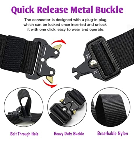 JET STREAM Unisex Synthetic Belt Wide Nylon Military Style Canvas Unisex Waist Belt with Metal Buckle (pack of 1)4