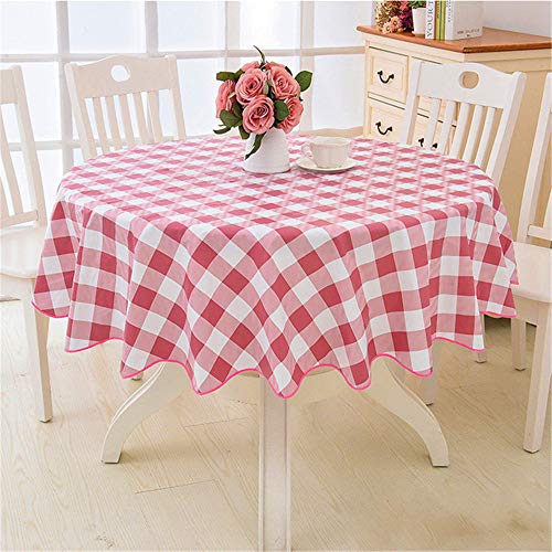 SONGHJ Estilo de la Flor Paño de Mesa Redondo Pastoral PVC Plástico Cocina Mantel A Prueba de Aceite Decorativo Elegante Impermeable Tela Cubierta de Tabla C 02 diámetro 200cm Cover