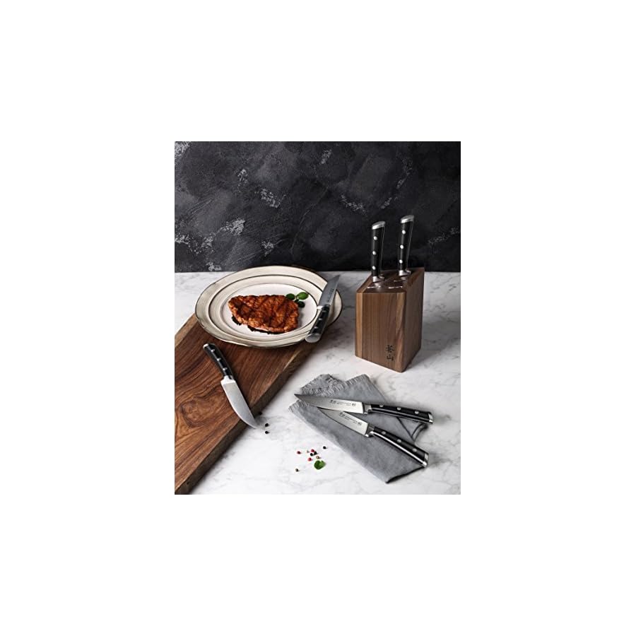 Cangshan-TS-Series-1022261-Swedish-Sandvik-14C28N-Steel-Forged-6-Piece-Steak-Knife-Block-Set-Walnut Cangshan TS Series 1022261 Swedish 14C28N Steel Forged 6-Piece Steak Knife Block Set, Walnut
