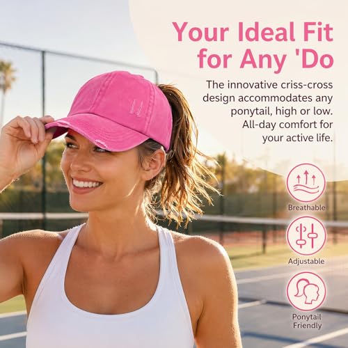 Gorra vintage para mujer con abertura para coleta miniatura 6