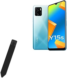 BoxWave Stylus Pouch Compatible with vivo Y15s - Stylus PortaPouch, Stylus Holder Carrier Portable Self-Adhesive for vivo Y15s - Jet Black
