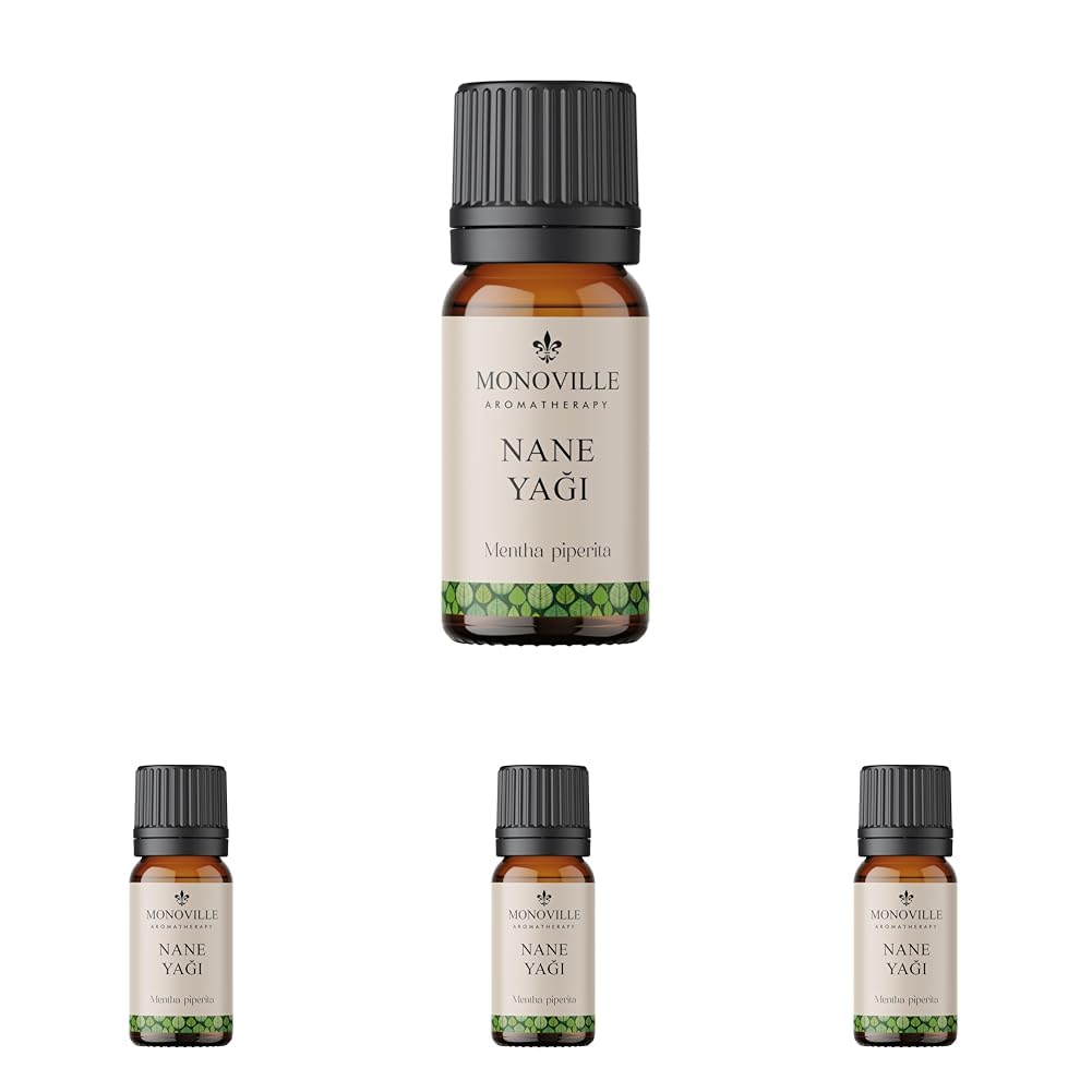 Monoville Nane Uçucu Yağı 10 ml%100 Saf ve Doğal (Peppermint Essantial Oil) (4 paketi)