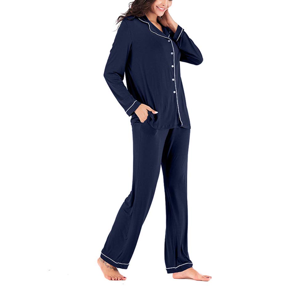 Pigiama da Donna, Completi da Notte da Donna, Pigiama Manica Lunga Top e Pantaloni Pigiama da Donna Stile Jogging Pigiama da Notte