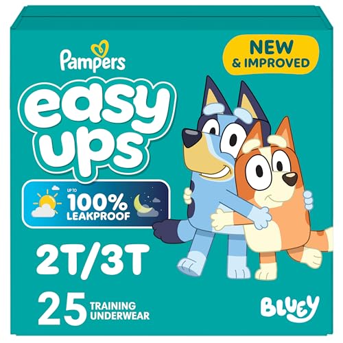 Image of Pampers Training Pants - Easy Ups Boys & Girls Bluey - Size 2T-3T, 25 Count, Children's Potty Underwear (Packaging May Vary)