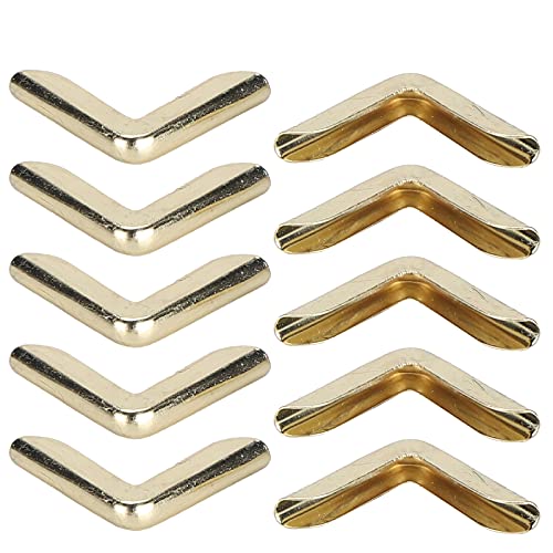 100 PCS Metal Book Corners, Gold Corner Guard Small Book Corner Protector Decorative Corner Protector Metal Edges Guard Cover for Home