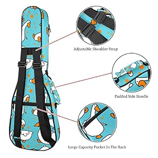 Housse pour ukulélé avec motif d’oie de 10 mm d’épaisseur et rembourrage en éponge de 53,3 cm avec sangles réglables… - Les Beatles, Paul McCartney, John Lennon, RIngo Starr, George Harrison Housse pour ukulélé avec motif d'oie de 10 mm d'épaisseur et rembourrage en éponge de 53,3 cm avec sangles réglables… – Image 3