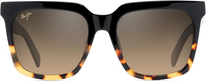 Maui Jim Unisex's Rooftops Sunglasses, Black with Tortoise