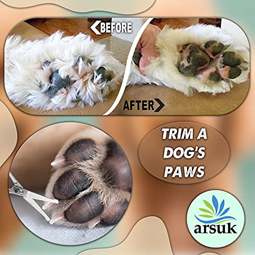 ARSUK Dog Grooming Scissors with Rounded Tip – 4.5" Safety Scissors for Face, Paw, Nose, Ear Hair – Stainless Steel Small Pet Trimmer for Cats, Dogs, Puppies – Safe for Sensitive Areas - Image 4