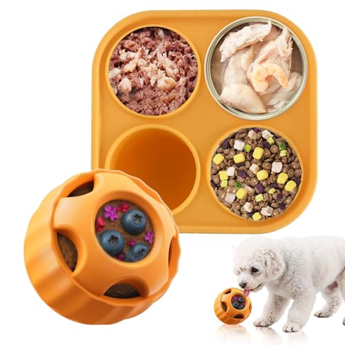 犬用おやつディスペンサー トイ | 知育玩具 おやつ自給ゲーム | 早食い防止 噛む力が強い子や歯の生え変わり期の運動刺激 集中力と退屈対策,暇つぶし