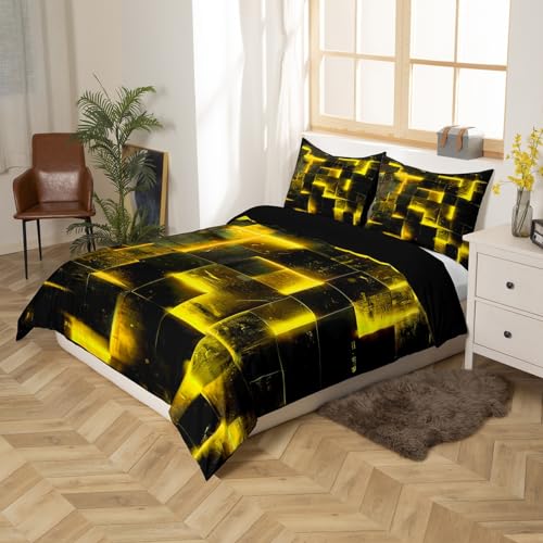 Homewish 3D Geometric Bedding Sets King Abstract Aesthetic Comforter Cover - Image 3