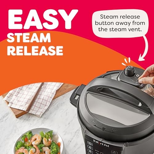 Instant Pot 6QT RIO, 7-in-1 Electric Multi-Cooker, Pressure Cooker, Slow Cook, Rice, Steamer, Sauté, Yogurt & Warmer, Black, 6 Quarts
