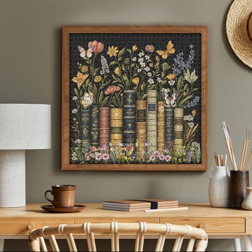 wildflowers puzzles for adults 1000 pieces pickforu wildflower pages jigsaw puzzle vintage book puzzles for book lover plant floral flowers puzzle as home decor