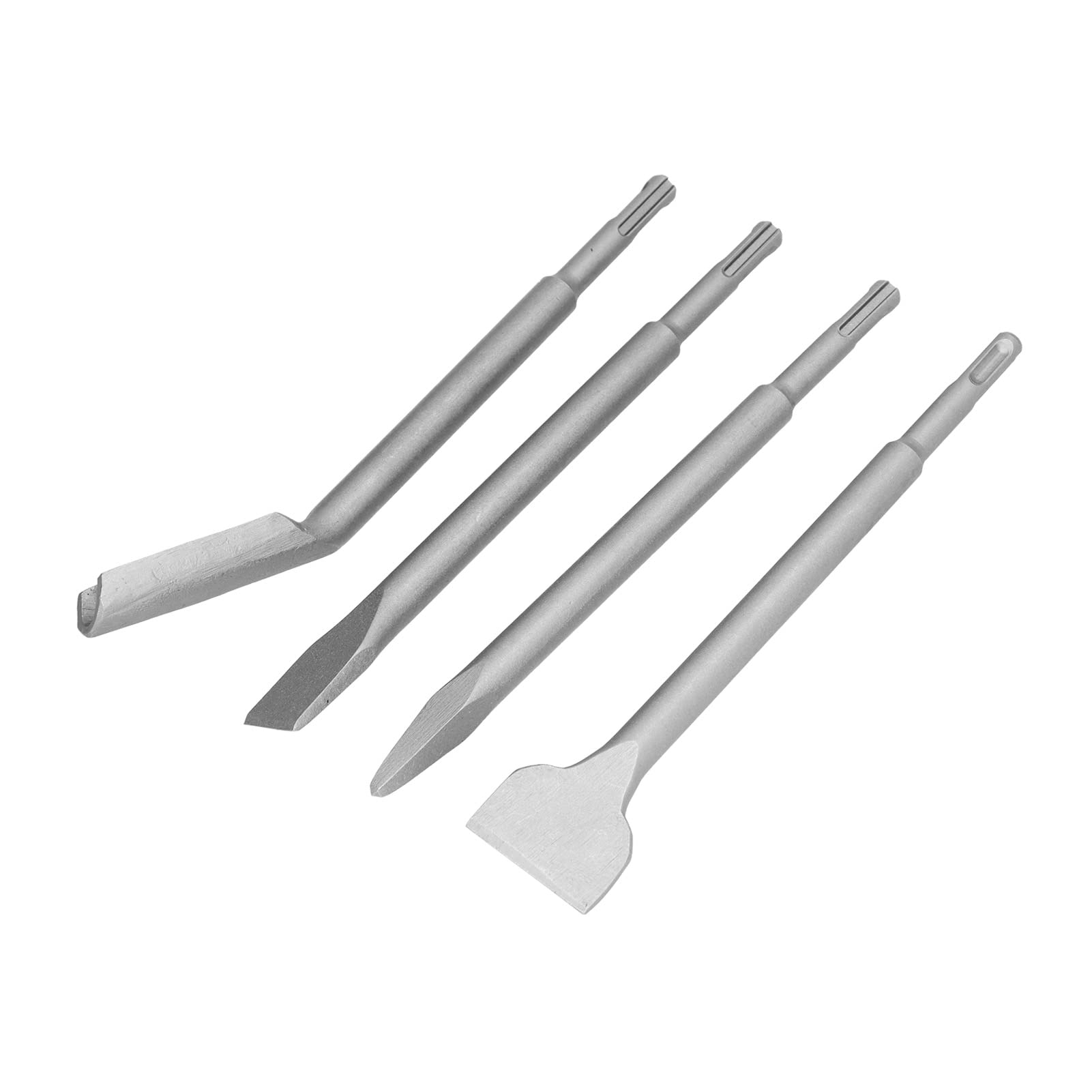 Set di 4 punte da martello per scalpello, set di punte per martello per calcestruzzo, incluso scalpello piatto e scalpello a sgorbia