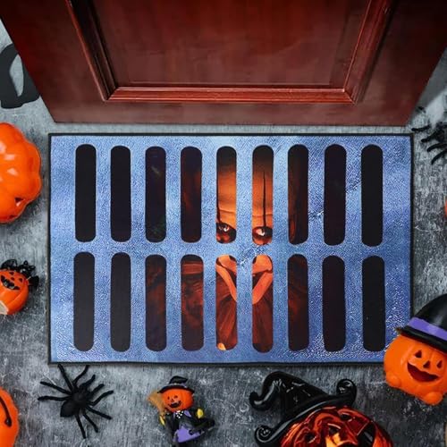 3D Illusion Clown Door Mat, Horror Movie Sewer Doormat, Indoor/Outdoor Welcome Rug (A)