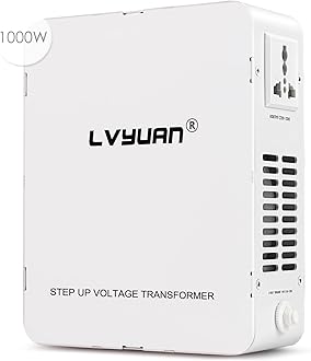 LVYUAN 1000W 110/120V to 220/240V Voltage Converter Step Up Transformer Electrical Converter with Circuit Breaker Protection for Euro China Korea Appliances[3 Year Warranty]