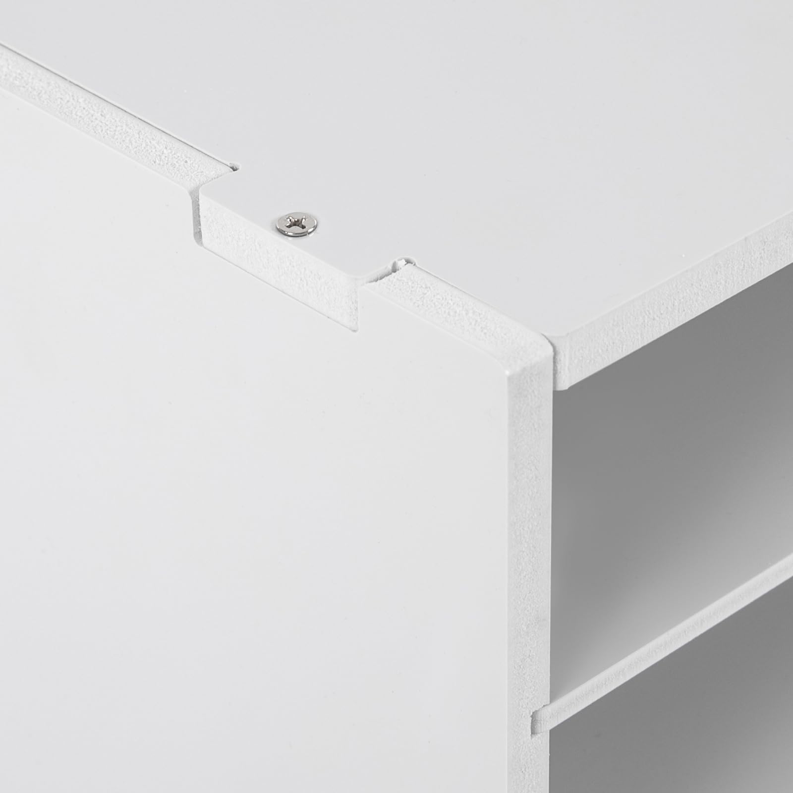 Portadocumenti, ufficio, letteratura, 24 scomparti, da scrivania, 100 x 30 x 42 cm, ripiani, sistema di archiviazione per la casa, l'ufficio (bianco, 4 x 6 scomparti)
