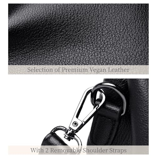 Bolso crossbody de cuero vegano para mujer multi-bolsillos miniatura 6