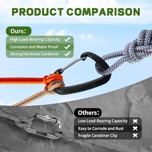 12 Stück Ultraleichtes Schwarz-Aluminium-S Form-Doppelkarabiner, 12KN, Mit Schnellverschluss für Draußen, Bergsteiger und Campen