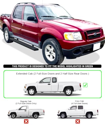 Estribos Tuxtreme Negros Mate 6 pulgadas para Ford Explorer miniatura 2