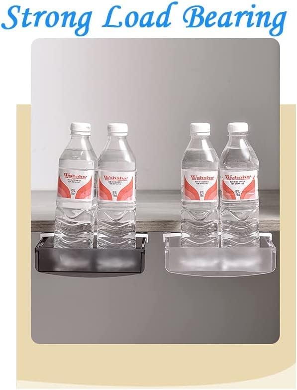 Miniatura 7 de Organizador de cajones para debajo del escritorio, paquete de 2 cajones autoadhesivos para almacenamiento debajo del escritorio, cajón de escritorio